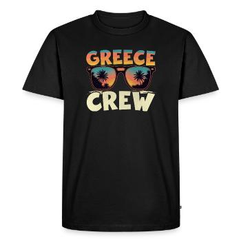 Équipage Grèce - T-shirt Premium bio Homme - noir - Devant - Nico (187cm)