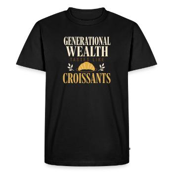 Vieil argent - T-shirt Premium bio Homme - noir - Devant - Nico (187cm)