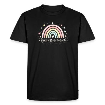 La gentillesse est un pouvoir Don inspirant pour un travailleur social - T-shirt Premium bio Homme - noir - Devant - Nico (187cm)