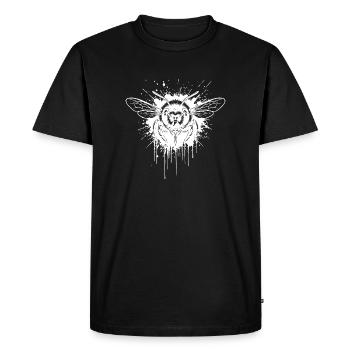 Guêpe Trash White - Wasp Tattoo Art - T-shirt Premium bio Homme - noir - Devant - Nico (187cm)