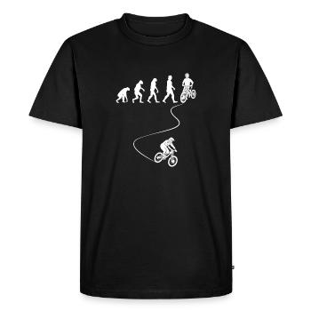 Évolution du vélo - T-shirt Premium bio Homme - noir - Devant - Nico (187cm)