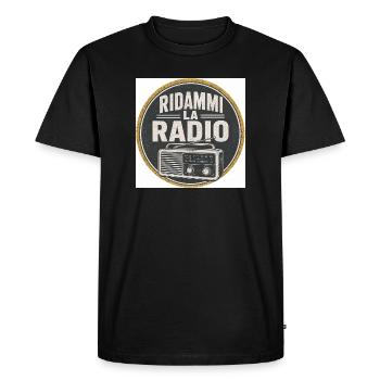 Rends-moi la radio vintage - T-shirt Premium bio Homme - noir - Devant - Nico (187cm)