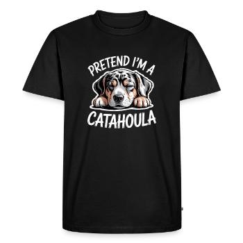 Cadeau de la parole du chien léopard Catahoula de Louisiane - T-shirt Premium bio Homme - noir - Devant - Nico (187cm)