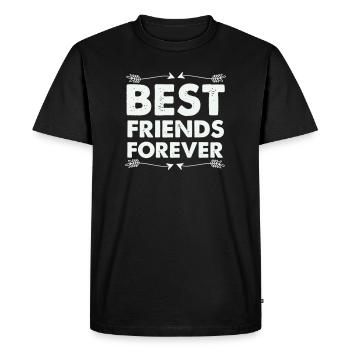 Meilleurs amis pour la vie - T-shirt Premium bio Homme - noir - Devant - Nico (187cm)