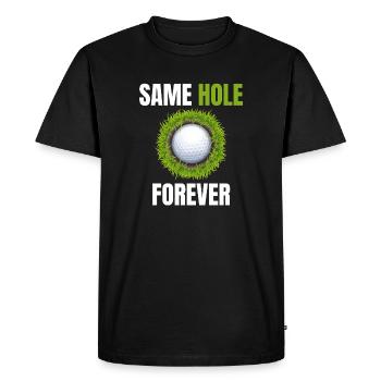 Trou de la fête de garçon - T-shirt Premium bio Homme - noir - Devant - Nico (187cm)