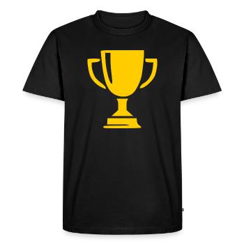 Champion de la victoire en coupe Sportif - T-shirt Premium bio Homme - noir - Devant - Nico (187cm)
