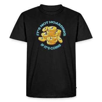 Collectionneur de pièces de monnaie - T-shirt Premium bio Homme - noir - Devant - Nico (187cm)