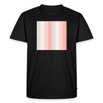 Palette de rayures verticales pastel - T-shirt Premium bio Homme - noir - Devant - Nico (187cm)