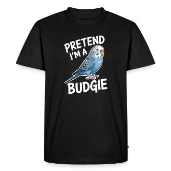 Expressions de perruche : plaisante, cadeau de perruche. - T-shirt Premium bio Homme - noir - Devant - Nico (187cm)