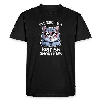 Dictons britanniques à poil court : cadeau drôle de chat - T-shirt Premium bio Homme - noir - Devant - Nico (187cm)