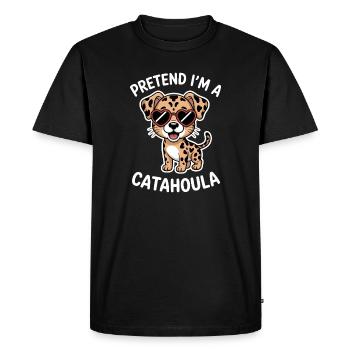 Cadeau de la parole du chien léopard Catahoula de Louisiane - T-shirt Premium bio Homme - noir - Devant - Nico (187cm)