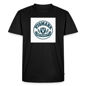 Blason de l’Université Vismara - T-shirt Premium bio Homme - noir - Devant - Nico (187cm)
