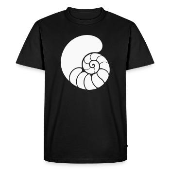 Spiral Pattern Shell - Men's Premium Organic T-Shirt - black - Front - Nico (187cm)