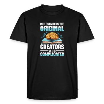 Philosophie Humor Philosophers The Original - T-shirt Premium bio Homme - noir - Devant - Nico (187cm)