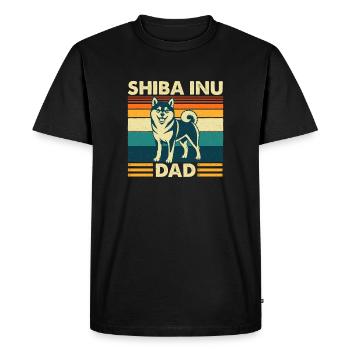 Shiba Inu Papa Doge japonais - T-shirt Premium bio Homme - noir - Devant - Nico (187cm)