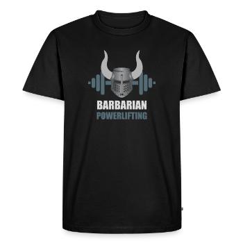 Entraînement de powerlifting Barbarian Warrior - T-shirt Premium bio Homme - noir - Devant - Nico (187cm)