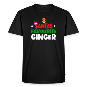 Le Gingembre préféré du Père Noël - T-shirt Premium bio Homme - noir - Devant - Nico (187cm)