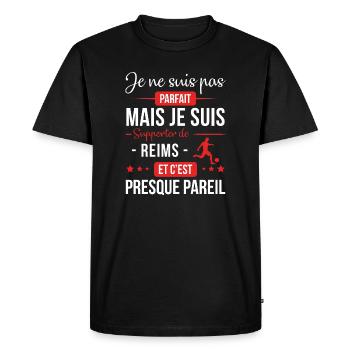 Je Ne Suis Pas Parfait Mais Je Suis Supporter D... - T-shirt Premium bio Homme - noir - Devant - Nico (187cm)