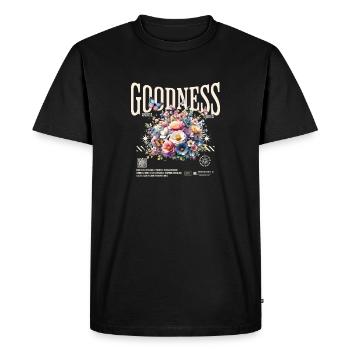 Goodness Floral Bouquet Butterflies - Men's Premium Organic T-Shirt - black - Front - Nico (187cm)