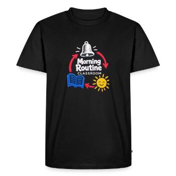 Morning Routine Classroom Teacher Back to School - Men's Premium Organic T-Shirt - black - Front - Nico (187cm)