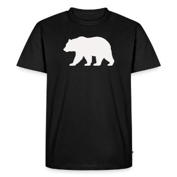 Silhouette d’ours - T-shirt Premium bio Homme - noir - Devant - Nico (187cm)