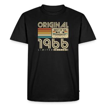 1966 Birthday Retro Vintage Vintage Gift - Men's Premium Organic T-Shirt - black - Front - Nico (187cm)