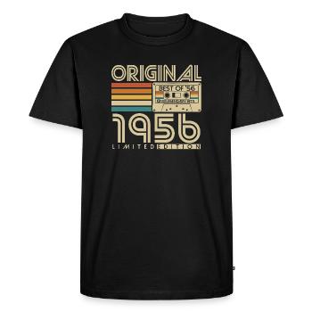 1956 Birthday Retro Vintage Vintage Gift - Men's Premium Organic T-Shirt - black - Front - Nico (187cm)