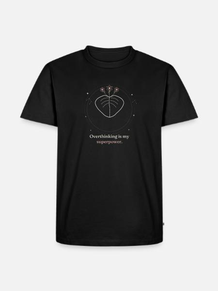 Funny Overthinking Superpower Mystical T-Shirt - Men's Premium Organic T-Shirt - black