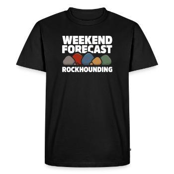 Weekend Forecast Collecting Stones Stone Hunting - Men's Premium Organic T-Shirt - black - Front - Nico (187cm)