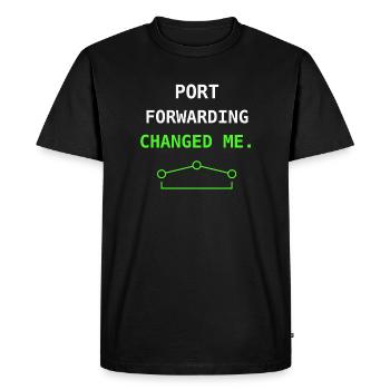 Port Forwarding Change Me IT Humor Nerd Gift++ - Men's Premium Organic T-Shirt - black - Front - Nico (187cm)