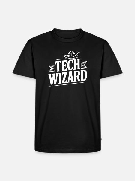 Tech Wizard - Männer Premium Bio T-Shirt - Schwarz