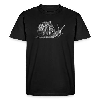 Escargot comestible - T-shirt Premium bio Homme - noir - Devant - Nico (187cm)
