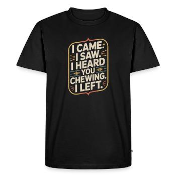 chewing sounds chewing eating sounds smacking chewing chewing - Men's Premium Organic T-Shirt - black - Front - Nico (187cm)