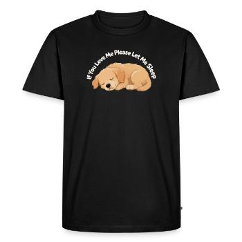 Chiot endormi - T-shirt Premium bio Homme - noir - Devant - Nico (187cm)