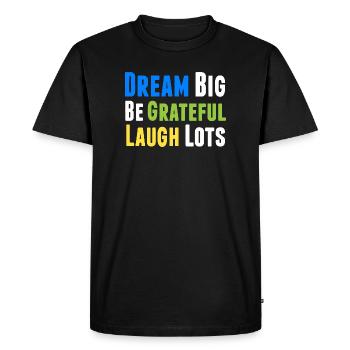 Positive Thinking Inspirational Motivational - Men's Premium Organic T-Shirt - black - Front - Nico (187cm)