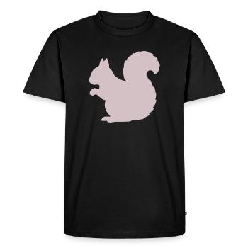 Pink Squirrel Silhouette - Men's Premium Organic T-Shirt - black - Front - Nico (187cm)