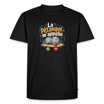 T-shirt La Pétanque M'appelle Humour - T-shirt Premium bio Homme - noir - Devant - Nico (187cm)