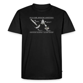 Guide de terrain du bâton de saucisse Art du grill - T-shirt Premium bio Homme - noir - Devant - Nico (187cm)