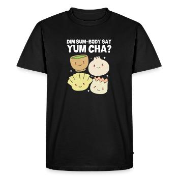 Dim sum - Men's Premium Organic T-Shirt - black - Front - Nico (187cm)