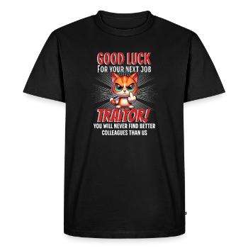 Funny Farewell Coworker - Men's Premium Organic T-Shirt - black - Front - Nico (187cm)