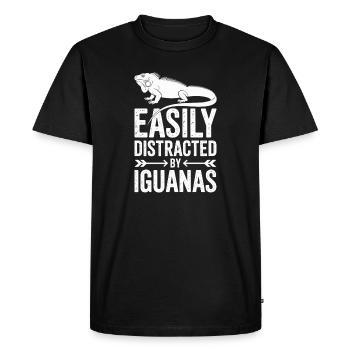 Iguanas Sayings Iguanas Funny Iguanas Gift - Men's Premium Organic T-Shirt - black - Front - Nico (187cm)