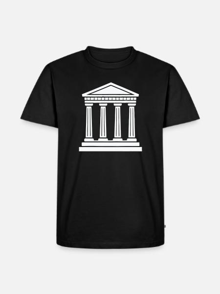 Classic Temple Pillars Silhouette - Men's Premium Organic T-Shirt - black