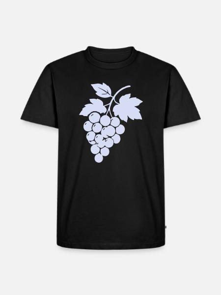 Trauben-Silhouette im Flieder - Männer Premium Bio T-Shirt - Schwarz