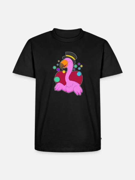funny flamingo - Men's Premium Organic T-Shirt - black