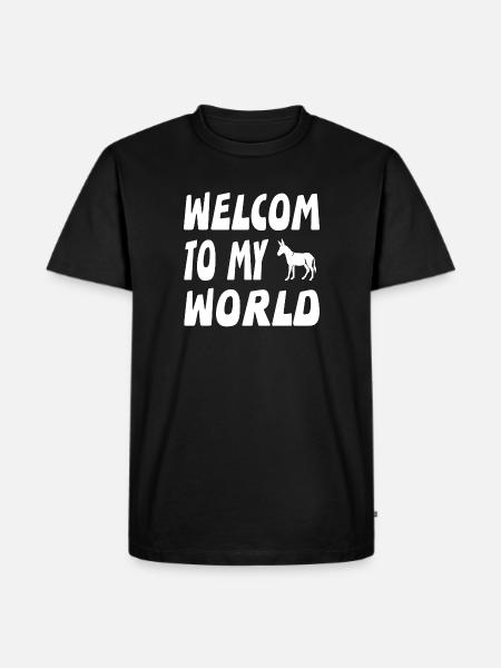 Esel - Männer Premium Bio T-Shirt - Schwarz