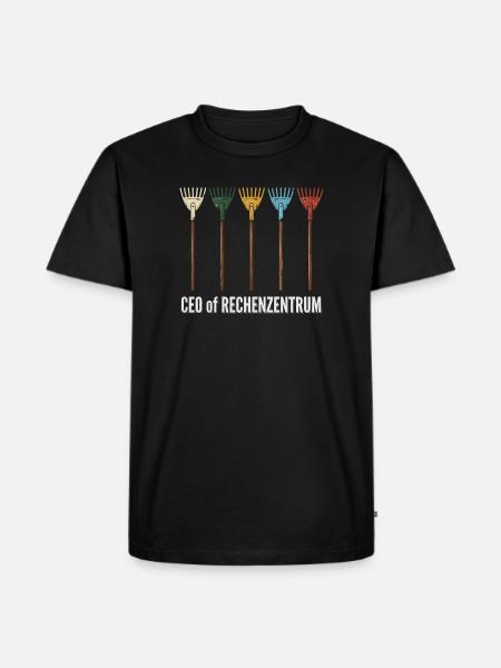 IT-support Lykkehjul Servicedesk IT Helpdesk Nørd - Herre Premium økologisk T-shirt - sort