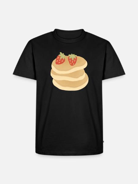 Strawberry Pancake Stack - Men's Premium Organic T-Shirt - black