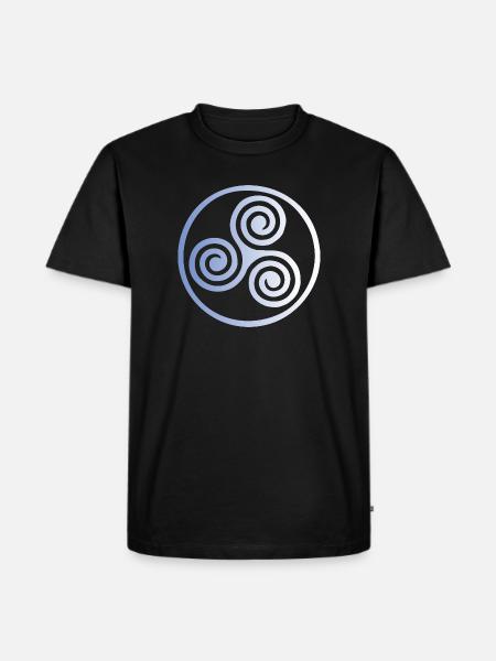 Fondu bleu triskele - T-shirt Premium bio Homme - noir