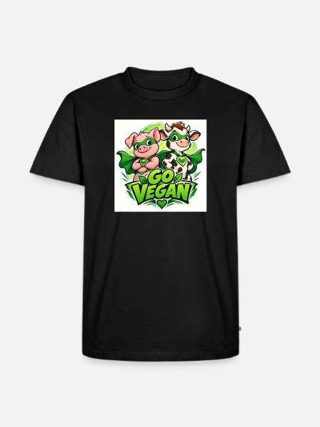 Adoptez les super-héros véganes - T-shirt Premium bio Homme - noir