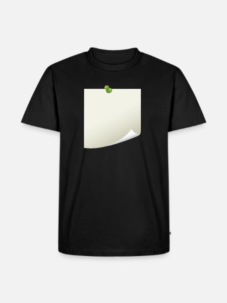 Post-it Zettel - Männer Premium Bio T-Shirt - Schwarz
